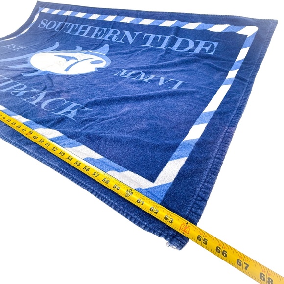 🌊 Southern Tide Skipjack Beach Towel – Yacht Blue 37"x64" – 100% Cotton 🐟☀️🧺 - Picture 3 of 10